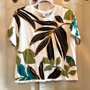 Chicos Womens Sweater XL Floral Retro Indie Fairygrunge Hippie Boho 19044x